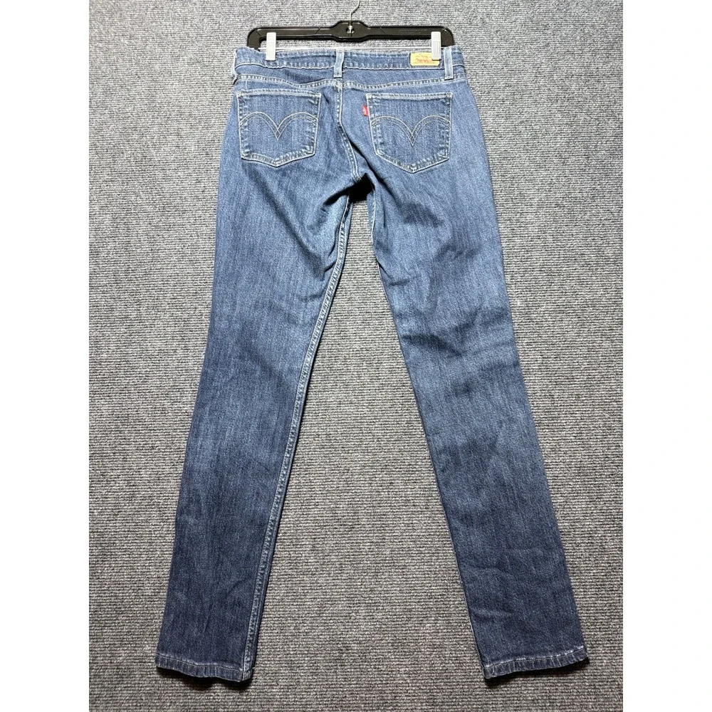 Levi's 524 Too Superlow Jeans Womens 7 Medium Blue Excellent Denim Stretch